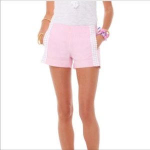 Pink seersucker Lilly Pulitzer shorts